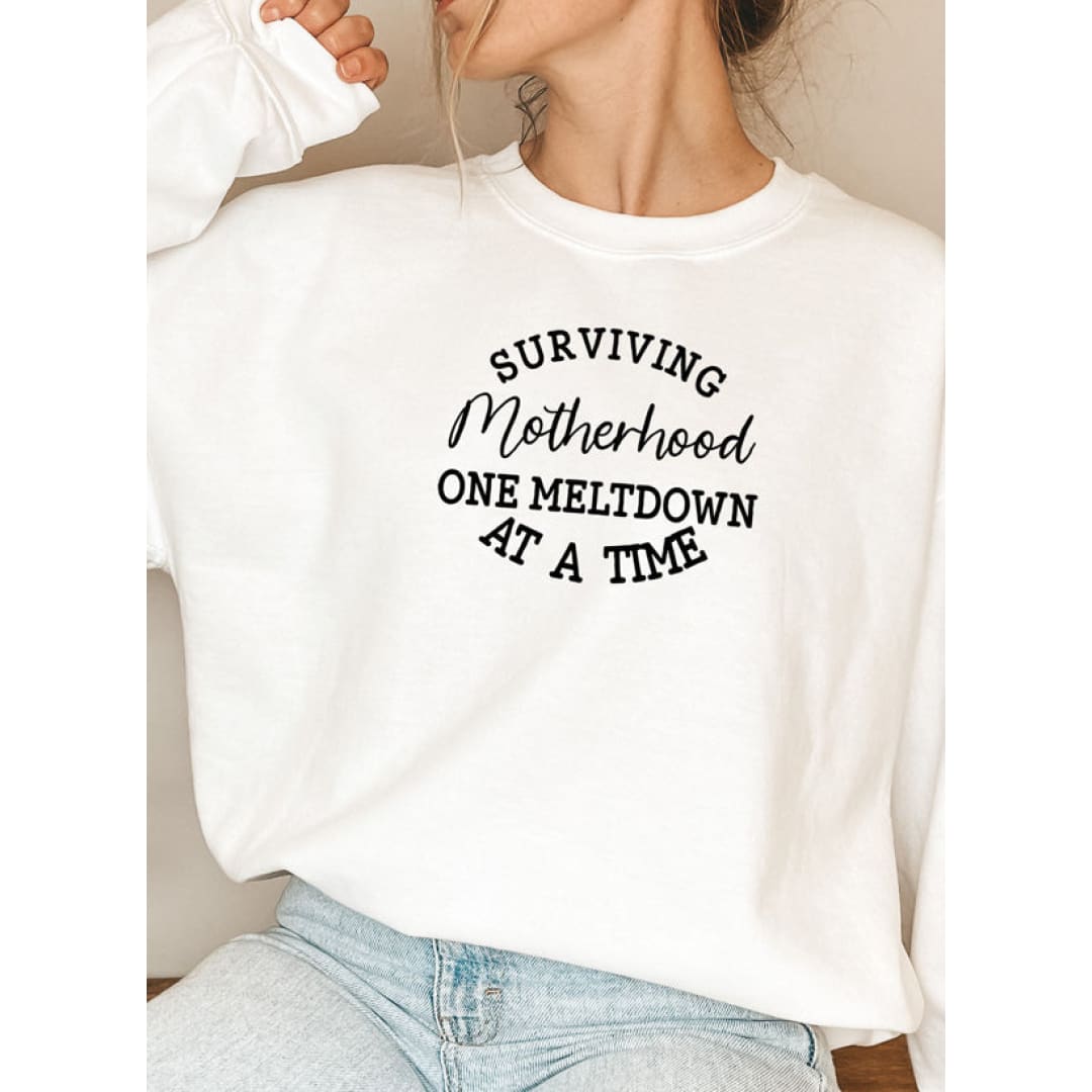 Surviving Motherhood Sweat Shirt | Merchmallow