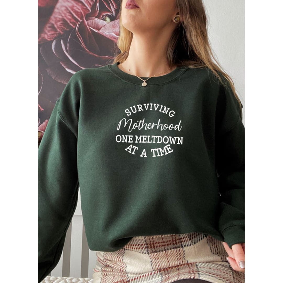 Surviving Motherhood Sweat Shirt | Merchmallow