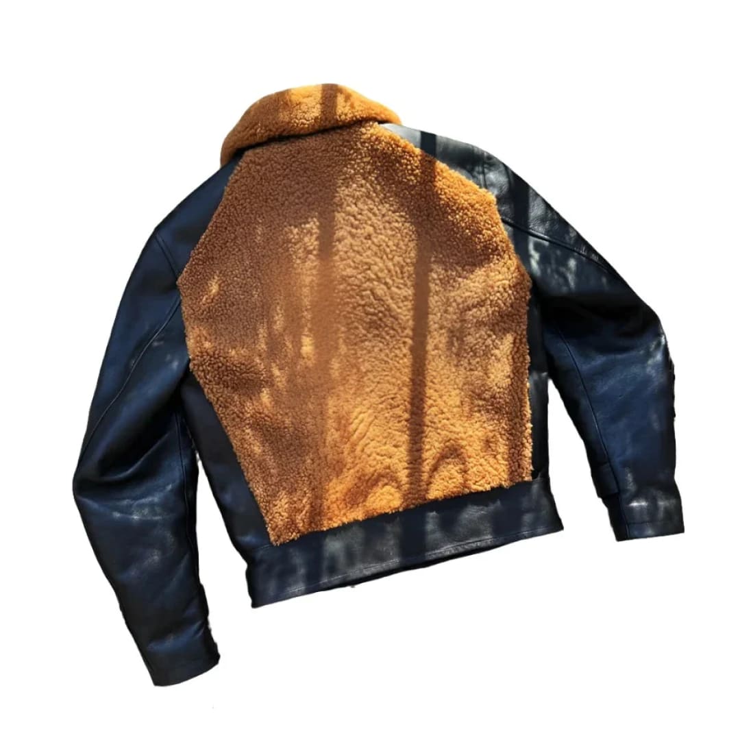 Tailor Brando Lamb Hair Patchwork Jacket | The Urban Clothing Shop™