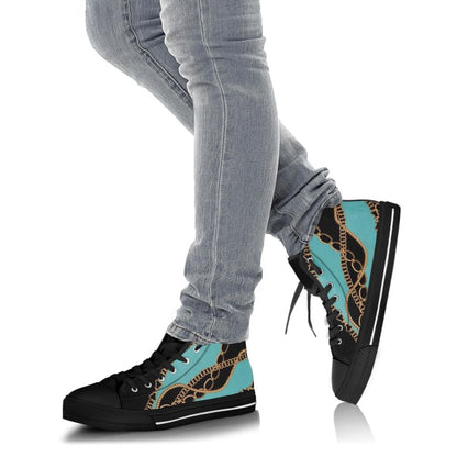 Gold Chains High Top Sneakers | The Urban Clothing Shop™