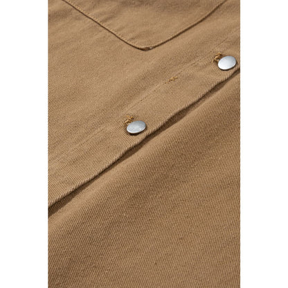 Textured Knit Sleeves Patchwork Raw Hem Denim Jacket | DropshipClothes