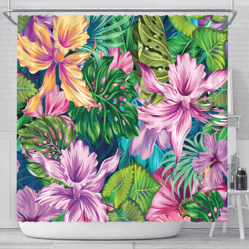 Tropical Orchid Shower Curtain | The Urban Clothing Shop™
