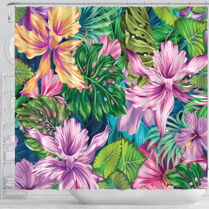 Tropical Orchid Shower Curtain | The Urban Clothing Shop™
