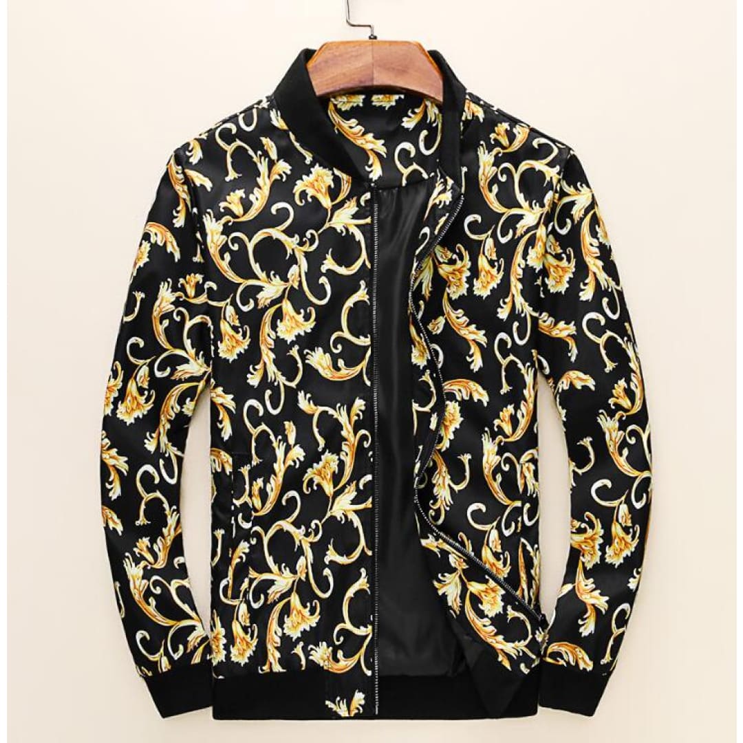 TUCS Gold Floral Casual Jacket | The Urban Clothing Shop™