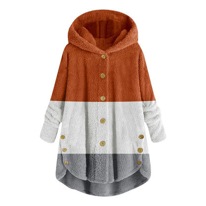 Two-Tone Sherpa Fleece Hooded Jacket | The Urban Clothing Shop™