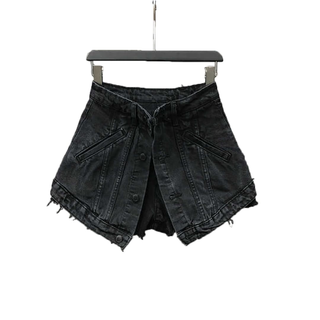 Urban Chic: High Waist A-line Denim Shorts | The Urban Clothing Shop™
