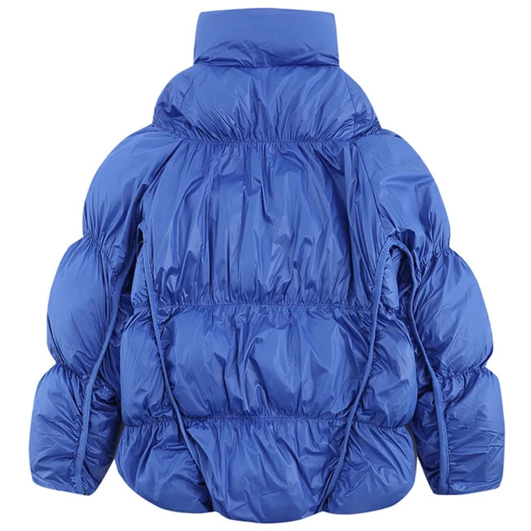 Urban Frost: Pleated Stand Collar Parka | The Clothing Shop™