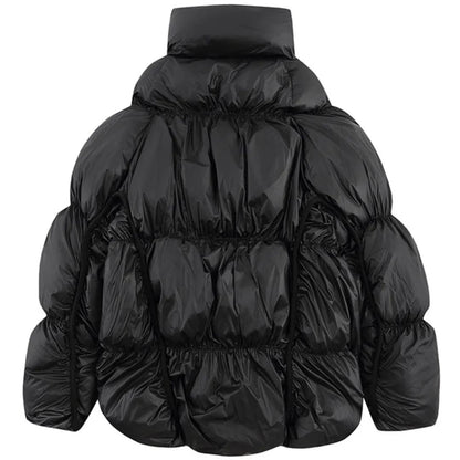 Urban Frost: Pleated Stand Collar Parka | The Clothing Shop™