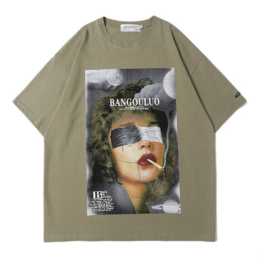 Urban Oil Smoking Woman T-Shirt | The Urban Clothing Shop™