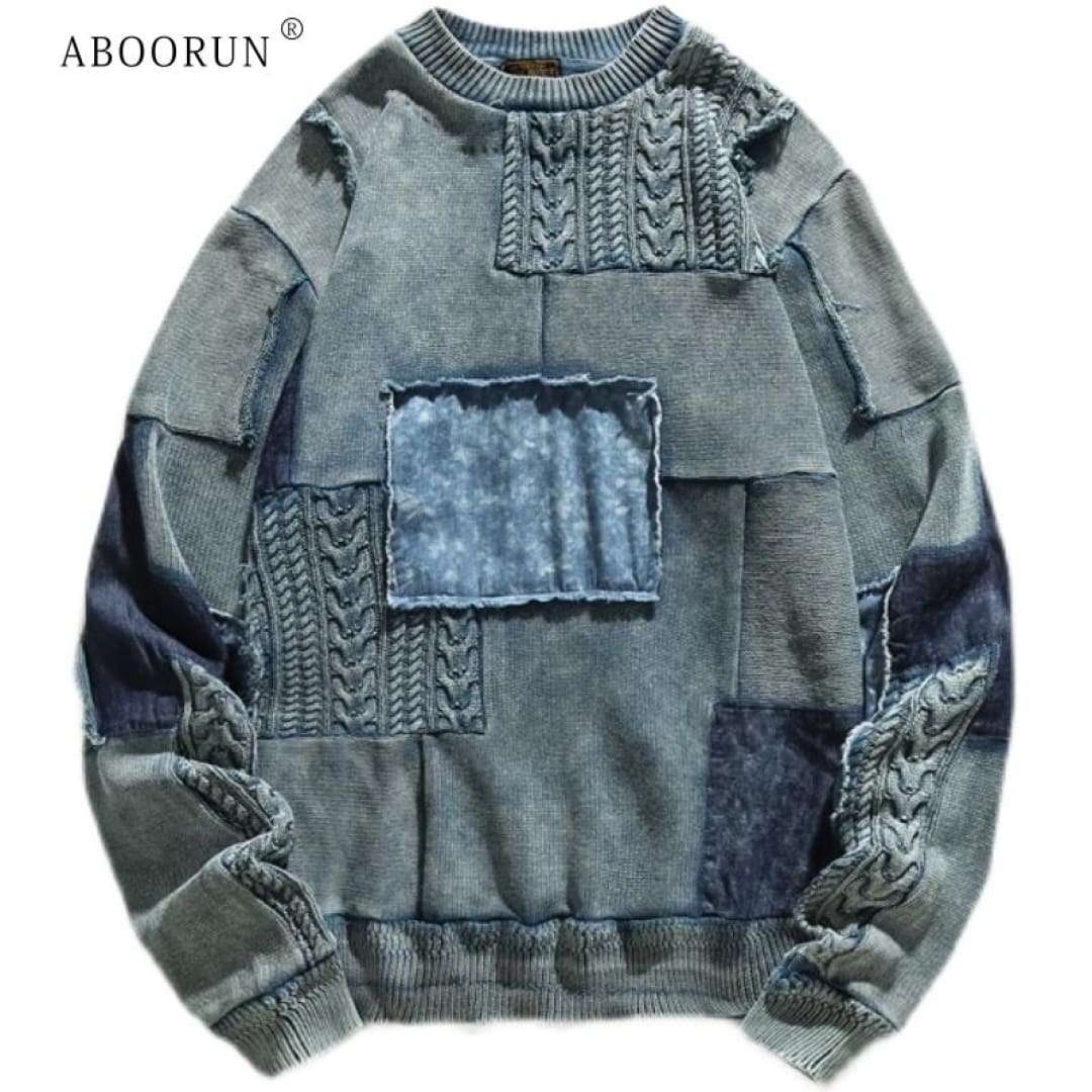 Urban Survivor: The Patchwork Pioneer Pullover Sweater | The Urban Clothing Shop™