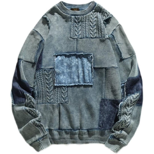 Urban Survivor: The Patchwork Pioneer Pullover Sweater | The Urban Clothing Shop™