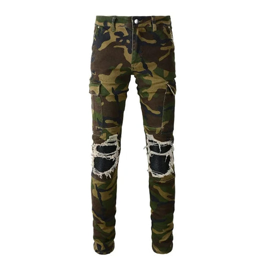 Urban Survivor: Punk Style Camouflaged Jeans | The Clothing Shop™