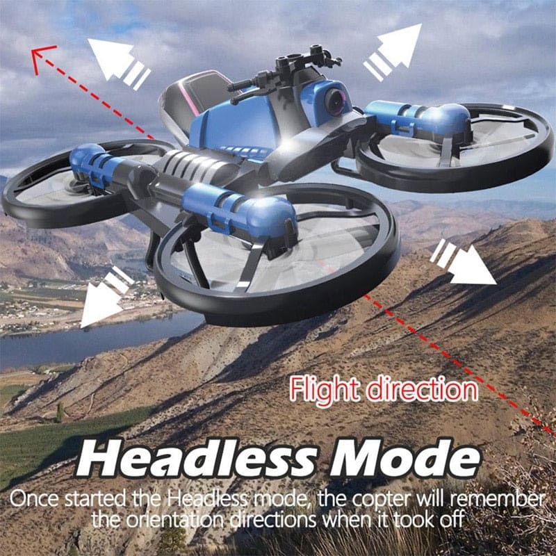 UrbanFly H6: 2-in-1 Motorcycle RC Transformer Drone Helicopter | The Urban Clothing Shop™