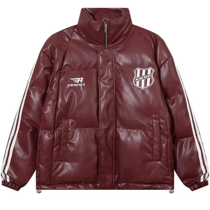 Varsity-Inspired Faux Leather Jacket | The Urban Clothing Shop™
