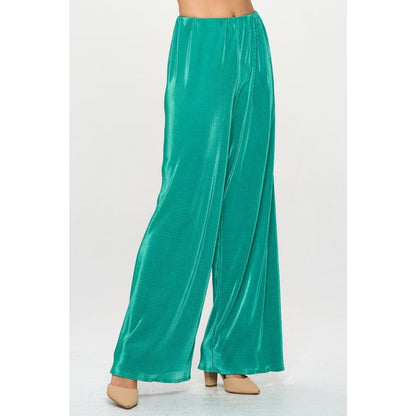 Vibrant Plisse Lined Straight Pants | The Urban Clothing Shop™