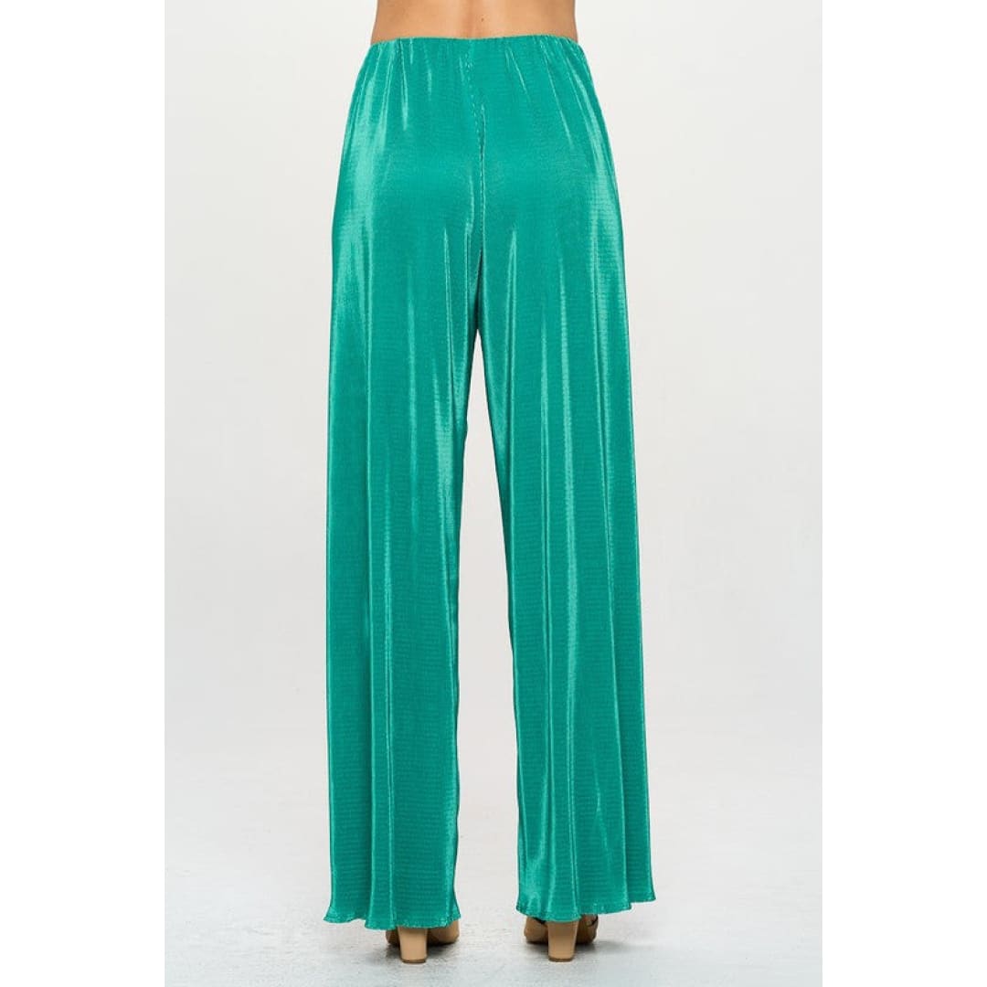 Vibrant Plisse Lined Straight Pants | The Urban Clothing Shop™