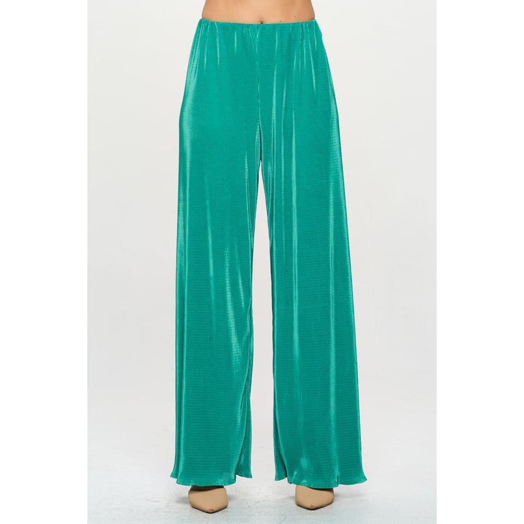 Vibrant Plisse Lined Straight Pants | The Urban Clothing Shop™