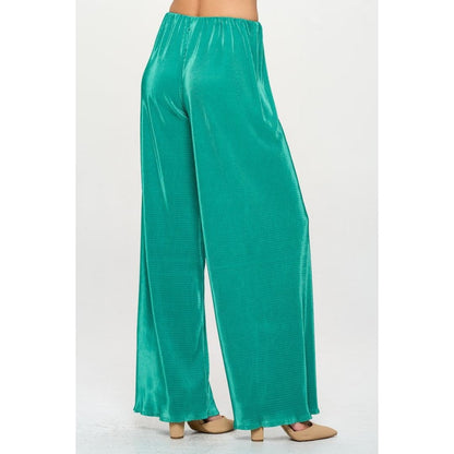 Vibrant Plisse Lined Straight Pants | The Urban Clothing Shop™