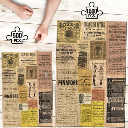 Vintage Newspaper Jigsaw Puzzle | The Urban Clothing Shop™