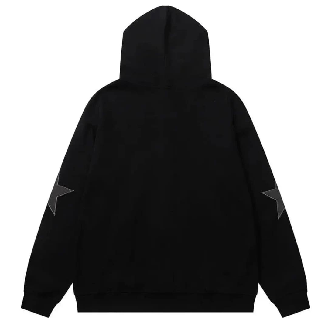 Vintage Star Patch Zip-Up Hoodie | The Urban Clothing Shop™