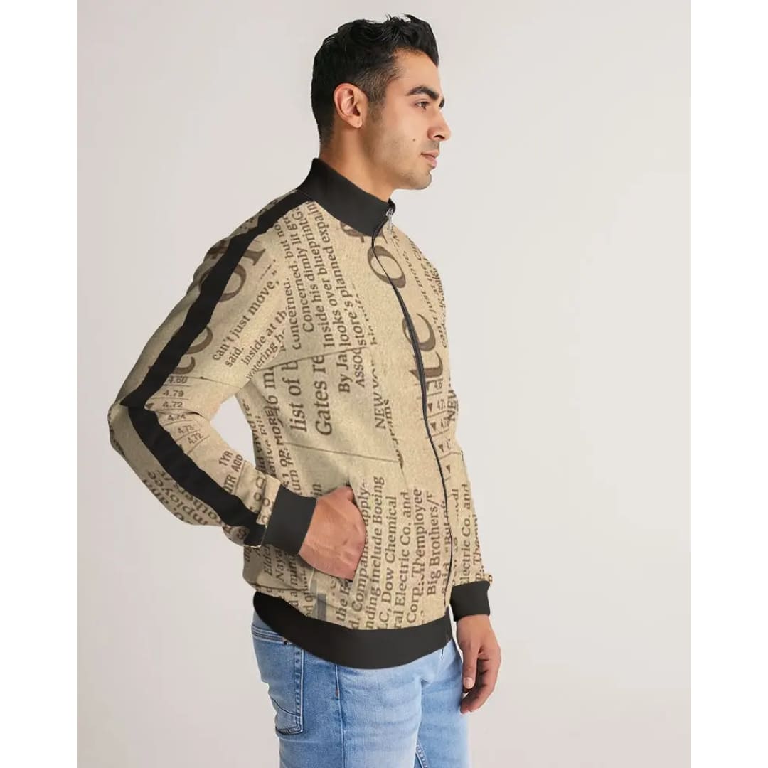 Vintage Style Men’s Stripe-Sleeve Track Jacket | IAKAM