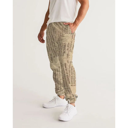 Vintage Style Newspaper Joggers | The Urban Clothing Shop™
