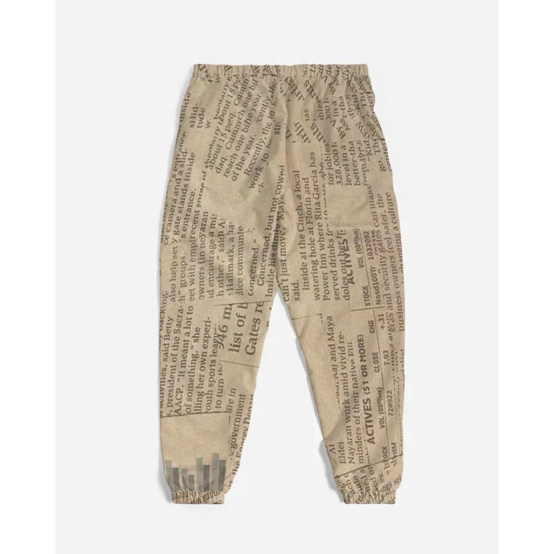 Vintage Style Newspaper Joggers | The Urban Clothing Shop™