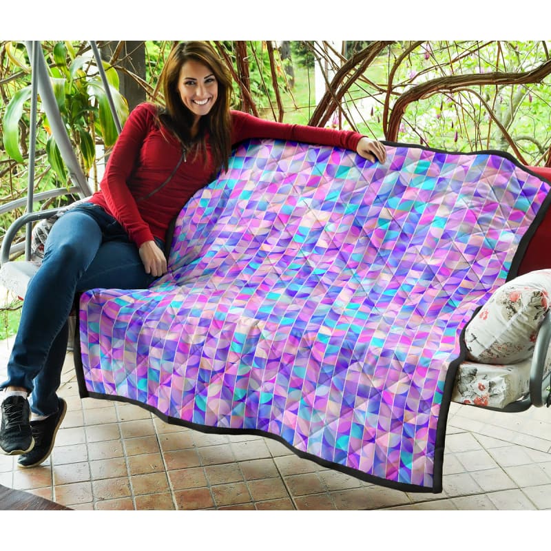 Violet & Pink Dream Geometric Premium Quilt | The Urban Clothing Shop™