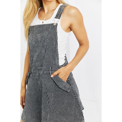 White Birch To The Park Full Size Overall Dress in Black | The Urban Clothing Shop™