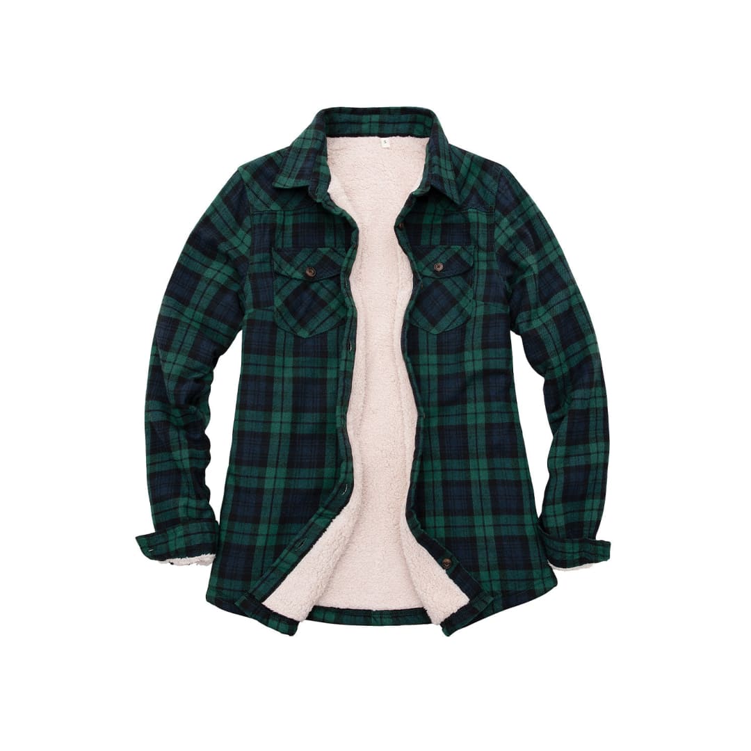 Women’s Flannel Shirt Jacket,Sherpa-Lined Plaid | FlannelGo