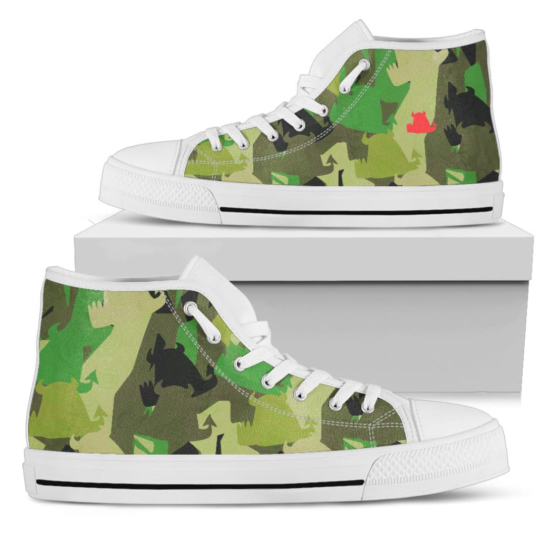 Women’s High Tops - Forest Fun - White Sole Sneakers | The Urban Clothing Shop™