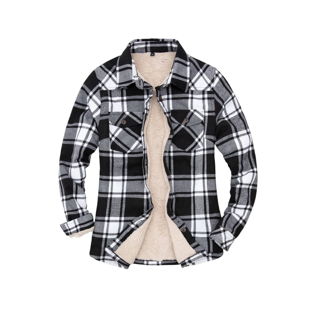 Women’s Matching Family Black White Plaid Flannel Shirt Jacket | FlannelGo