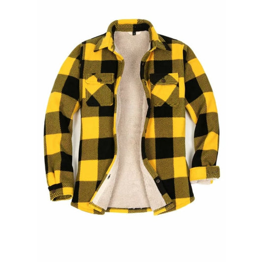 Women’s Matching Family Button Up Yellow Plaid Jacket | FlannelGo