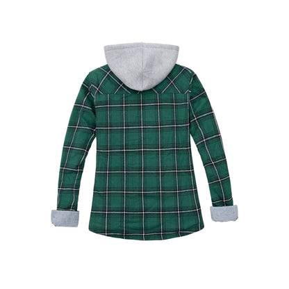 Women’s Matching Family Green Fleece Lined Flannel Shirt | FlannelGo
