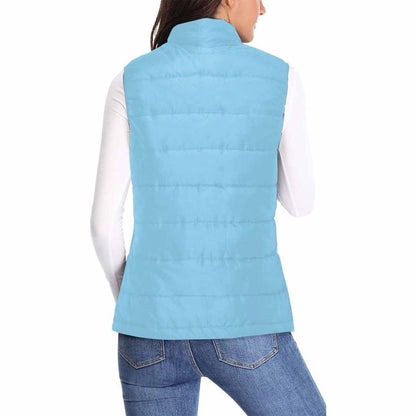 Womens Puffer Vest Jacket / Baby Blue | IAA | inQue.Style