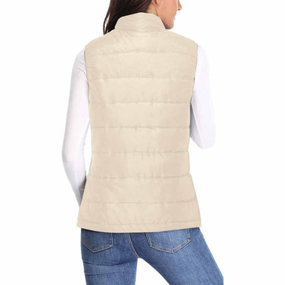Womens Puffer Vest Jacket / Champagne Beige | IAA | inQue.Style