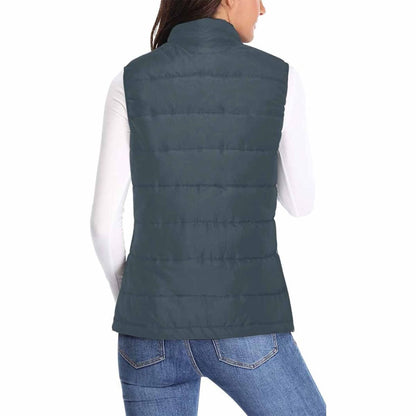 Womens Puffer Vest Jacket / Charcoal Black | IAA | inQue.Style