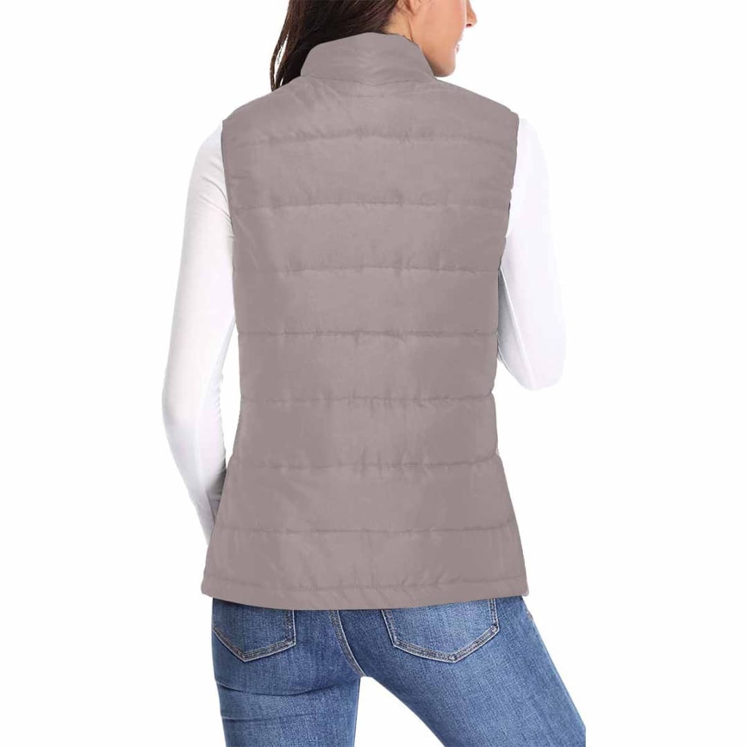 Womens Puffer Vest Jacket / Coffee Brown | IAA | inQue.Style