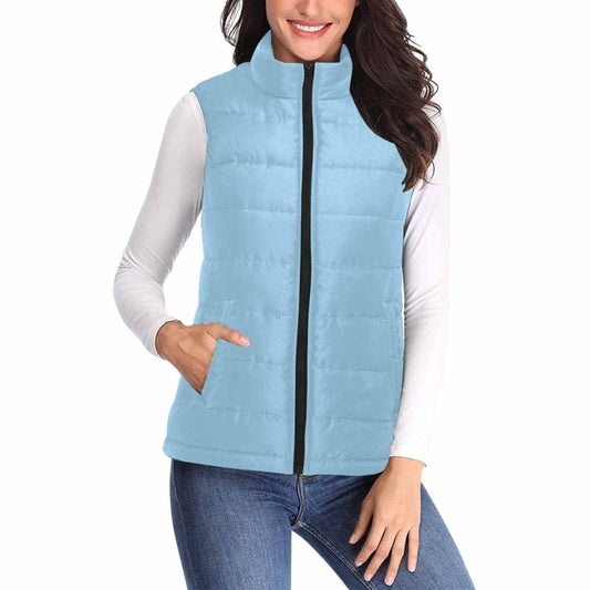 Womens Puffer Vest Jacket / Cornflower Blue | IAA | inQue.Style