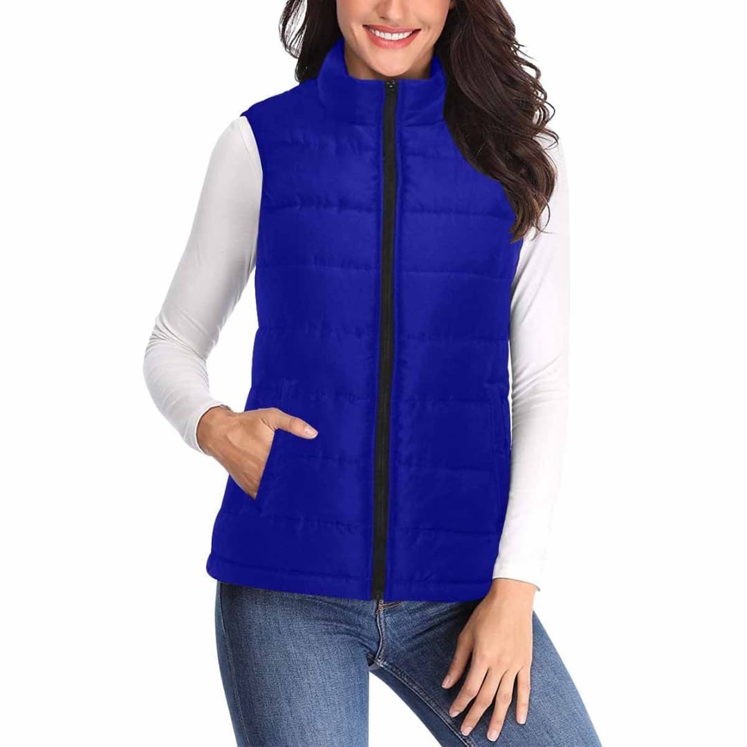 Womens Puffer Vest Jacket / Dark Blue | IAA | inQue.Style