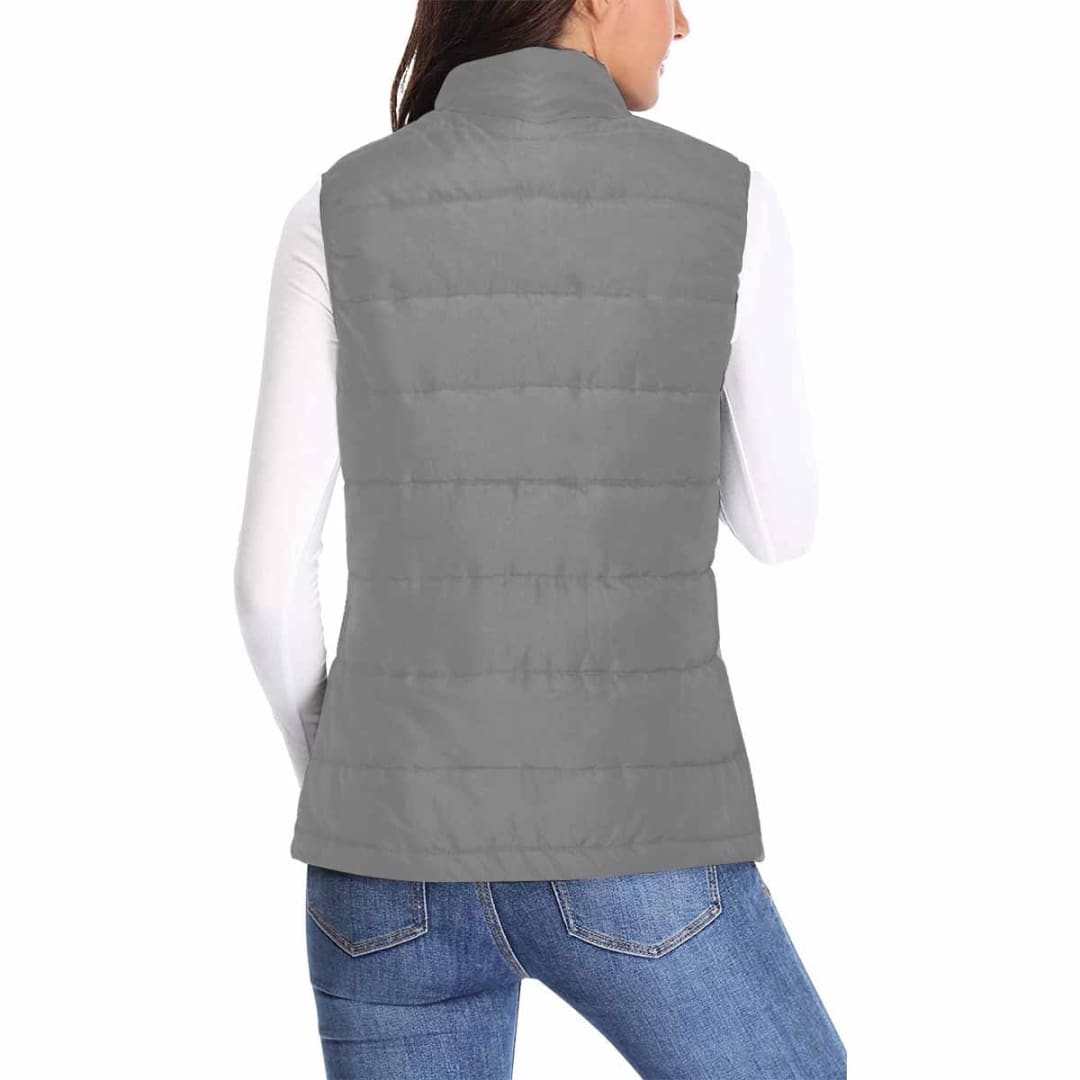 Womens Puffer Vest Jacket / Gray | IAA | inQue.Style