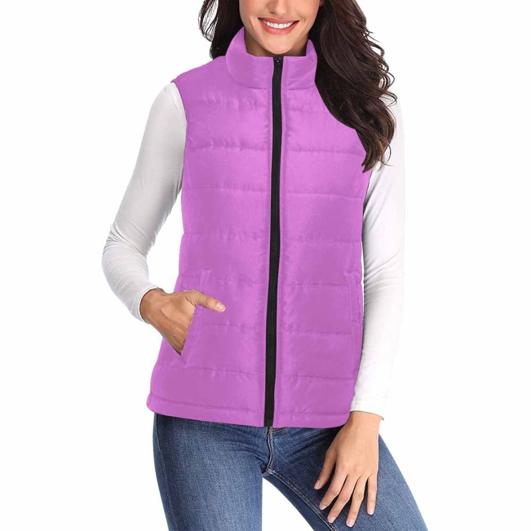Womens Puffer Vest Jacket / Orchid Purple | IAA | inQue.Style