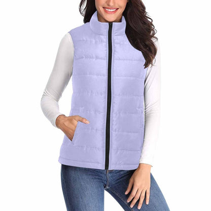 Womens Puffer Vest Jacket / Periwinkle Purple | IAA | inQue.Style