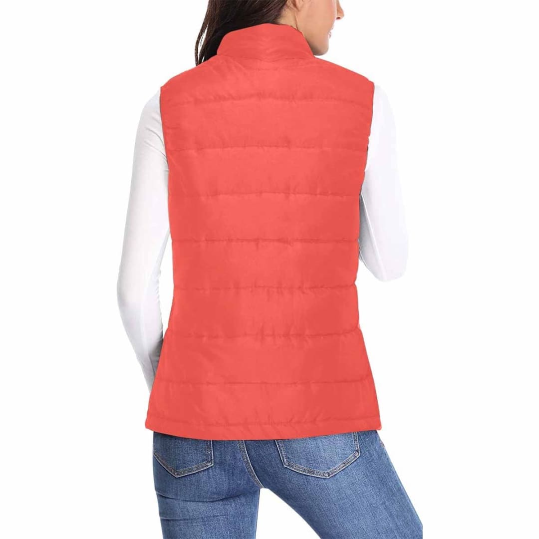 Womens Puffer Vest Jacket / Red Orange | IAA | inQue.Style