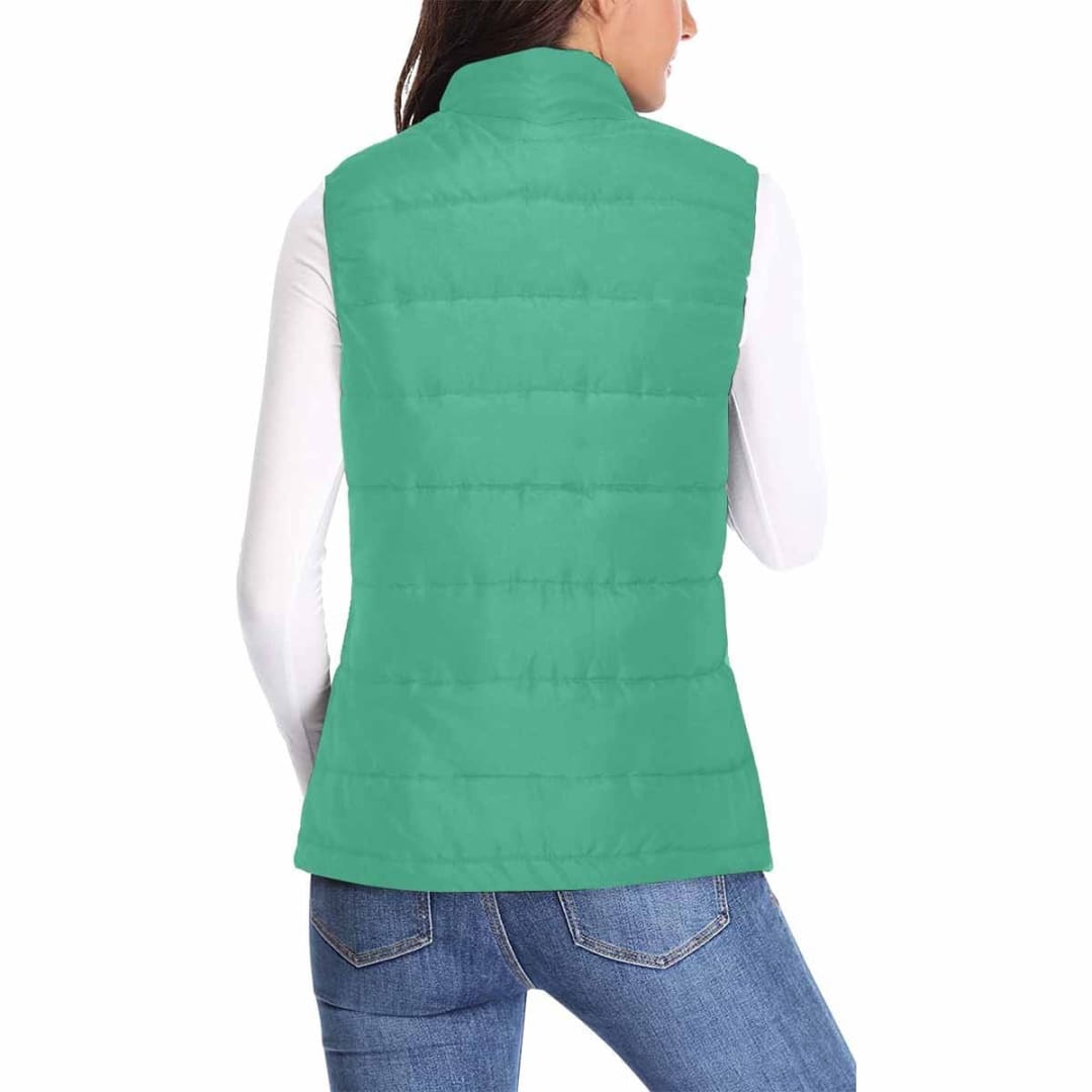Womens Puffer Vest Jacket / Spearmint Green | IAA | inQue.Style