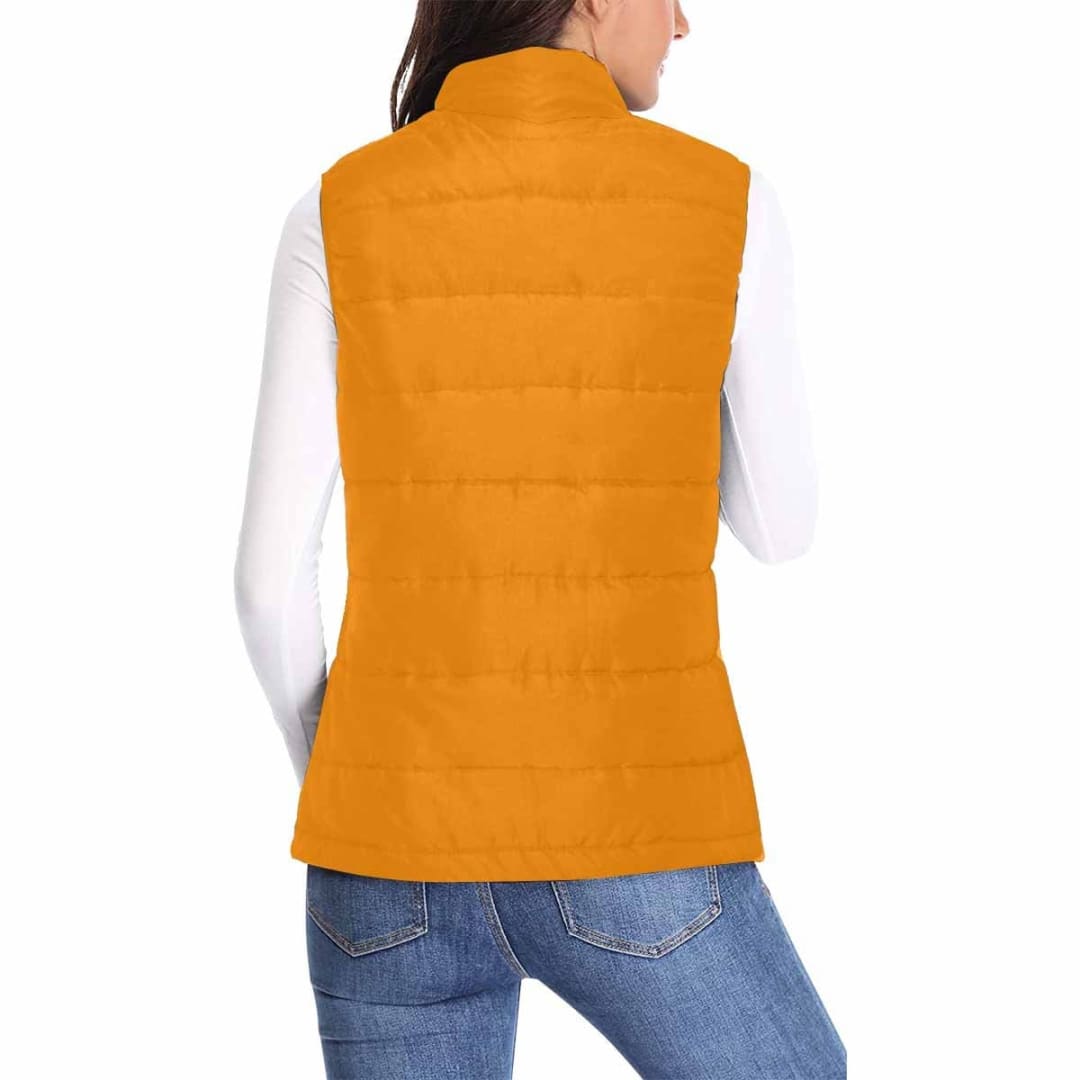 Womens Puffer Vest Jacket / Tangerine Orange | IAA | inQue.Style