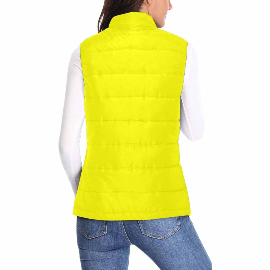 Womens Puffer Vest Jacket / Yellow | IAA | inQue.Style