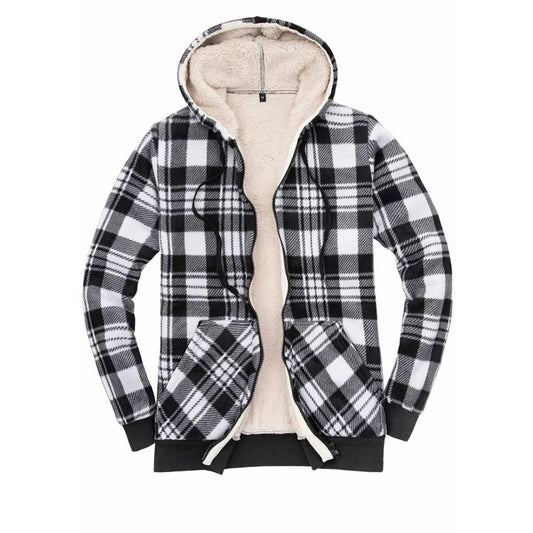 Cozy Urban Plaid Sherpa Hoodie | FlannelGo