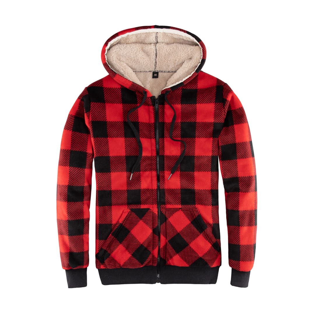 Cozy Urban Plaid Sherpa Hoodie | FlannelGo