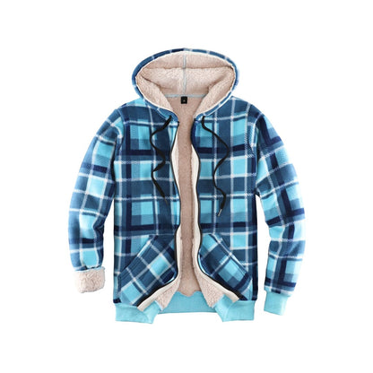 Cozy Urban Plaid Sherpa Hoodie | FlannelGo